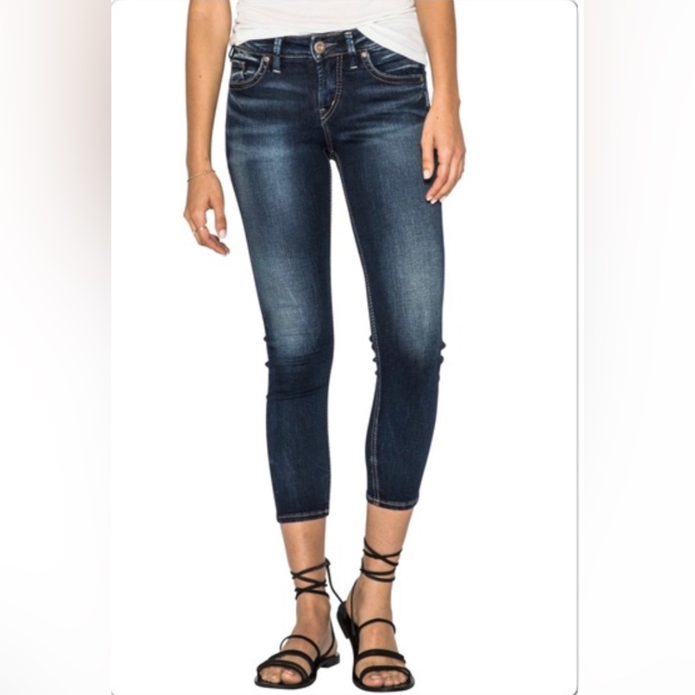 Silver Jeans Santorini Crop Dark Wash